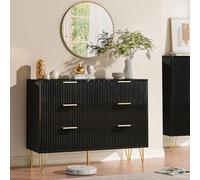 Wumagin Cómoda con 6 cajones para dormitorio, cómoda acanalada moderna, cómoda para dormitorio con cajones, cómoda grande para pasillo