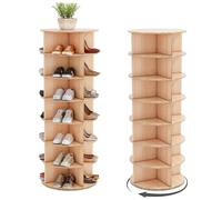 Wumagin Zapatero giratorio con 7 niveles, organizador de zapatos multifuncional estrecho, giratorio 360, almacenamiento, bolso redondo vertical, organizador de zapatos Organi Sation