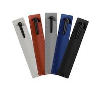 WUMUZAI Paquete de 5 fundas de piel sintética para bolígrafo, bolsa pequeña para pluma estilográfica, funda de transporte para bolígrafo de bolsillo, organizador de cubierta protectora (5 colores)