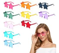 WUMZIRA 10 Pares de Gafas de Sol con Forma de Estrella, Gafas de Fiesta Divertidas de Colores para Photocall, Accesorios para Boda, Cumpleaños, Despedida de Soltera, Hora Loca y Festivales