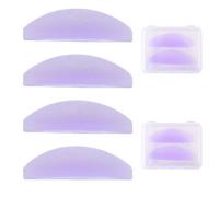 WUMZIRA 2 Pares de Moldes Lifting Pestañas Ultra Finos, Almohadillas Lifting Coreano Pestañas Profesionales Color Morado, Almohadillas Suaves para Permanente de Pestañas con Caja de Almacenamiento