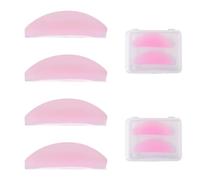 WUMZIRA 2 Pares Moldes Lifting Pestañas Ultra Finos, Almohadillas para Lifting de Pestañas Estilo Coreano, Almohadillas de Silicona Suave para Permanente de Pestañas con Caja de Almacenamiento, Rosa