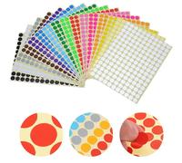 WUMZIRA 2640 Piezas 10mm Gomets Colores Surtidos 16 Colores Pegatinas Redondas Adhesivos, Stickers Codificación Etiquetas Adhesivas para Calendario Oficina Escuela Hogar