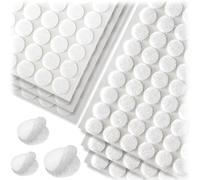 WUMZIRA 400 Pcs 20/15/10mm Gancho y Bucle Puntos Autoadhesivo, Adhesivos Doble cara Cintas Adhesivas Fuertes, Blanco Pegatinas Bricolaje Almohadillas Redondas con Puntos para Manualidades