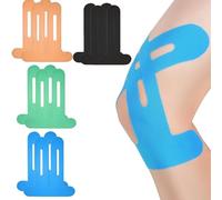 WUMZIRA 8 Pcs Cinta Kinesiológica Deportiva, Vendaje Neuromuscular para Alivio Muscular y Soporte de Rodilla, Tiras Kinesiologicas de 25x22cm para y Fisioterapia, 4 Colores