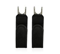 WUMZIRA Pack de 2 Cinturón Sin Hebilla para Hombre y Mujer, Cinturón Elástico Invisible con Gancho en U, Cinturón Ajustable y Cómodo para Vaqueros y Pantalones, Negro, 21.5 * 4cm