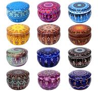 WuNa 12 Velas Perfumadas Juego de Regalo 2,5 Oz Velas Decorativas Aromaticas para Regalo Soja Portátil Regalos para el hogar, perfumada, cumpleaños, día de San Valentín
