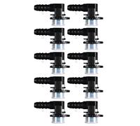 WUNDER 10 Conectores de Tubo de Combustible para Coche, ID12-ID6-90 Grados L, Rápido, Negro, Plástico