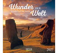 Wunder der Welt 2027: Broschürenkalender mit Ferienterminen. Entdecke die Landschaften der Erde. 30 x 30 cm - Wandkalender