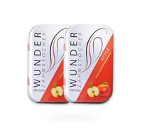 Wunder Palillos de Dientes - Manzana - 2x 100 Palillos con sabor - Palillos de Dientes Manzana - contra el mal aliento - aliento frescor - Limpieza dental - Paquete de 2
