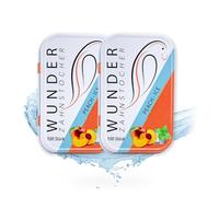 Wunder Palillos de Dientes - Melocotón/helado - 2x 100 Palillos con sabor - Palillos de Dientes Melocotón/helado - contra el mal aliento - aliento frescor - Limpieza dental - Paquete de 2