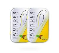 Wunder Palillos de Dientes - Piña - 2x 100 Palillos con sabor - Palillos de Dientes Piña - contra el mal aliento - aliento frescor - Limpieza dental - Paquete de 2
