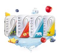 Wunder Palillos de Dientes - Starter Pack - Arándanos, Manzana, Caramelos refrescantes, Piña - 400 palillos de dientes con sabor - aliento frescor - Limpieza dental