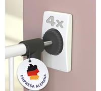 WunderHippo 4X Almohadillas de Protección para Pared - Seguridad Infantil y para Mascotas - Protectores Antideslizantes para Barandilla y Barreras de Escalera