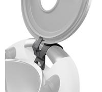 Wundermix - WunderClip® Pro Soporte para la tapa del Thermomix TM5, TM6 • Sujeción automática para la tapa del vaso mezclador • Sistema Quick Release • Libre de BPA (Gris)