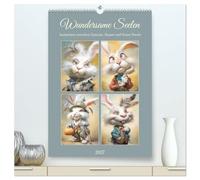 Wundersame Seelen. Kaninchen zwischen Fantasie, Humor und feiner Poesie (hochwertiger Premium Wandkalender 2027 DIN A2 hoch), Kunstdruck in Hochglanz: ... Welt außergewöhnlicher Kaninchen