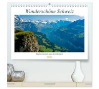 Wunderschöne Schweiz (hochwertiger Premium Wandkalender 2026 DIN A2 quer), Kunstdruck in Hochglanz: Die schönsten Impressionen aus den Schweizer Bergen.