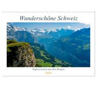 Wunderschöne Schweiz (Wandkalender 2026 DIN A3 quer), CALVENDO Monatskalender: Die schönsten Impressionen aus den Schweizer Bergen.