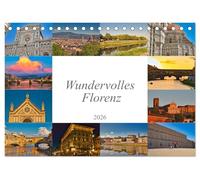 Wundervolles Florenz (Tischkalender 2026 DIN A5 quer), CALVENDO Monatskalender: Florenz ist die Stadt der Medici und pulsierende Metropole in der Toskana.