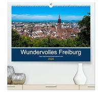 Wundervolles Freiburg (hochwertiger Premium Wandkalender 2026 DIN A2 quer), Kunstdruck in Hochglanz: Die Metropole im Breisgau mit seiner wundervollen Lage am Rande des Schwarzwaldes