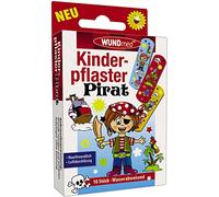 Wundmed Paquete de 5 tiritas infantiles pirata, 5 paquetes de 10 unidades (50 unidades)