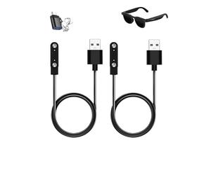 WUNIAK Cable de carga para gafas inteligentes Zuzupord AI, cable de carga USB magnético, accesorios flexibles para Zuzupord AI con adaptador tipo C a USB (con cordón), (paquete de 2)