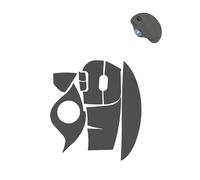 WUNIAK Cinta de agarre antideslizante para mouse inalámbrico Logitech Ergo M575S/M575, juego de calcomanías ultrafinas que absorben el sudor, lavable, reutilizable, agarre antideslizante para control