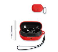 WUNIAK - Funda para auriculares inalámbricos SoundPEATS H3 con cancelación de ruido, funda protectora portátil de silicona suave resistente a arañazos y golpes con kit de limpieza, mosquetón y cordón