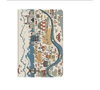 WunM Studio Estuche para Kindle, Estuche para Amazon Kindle Touch 2014 (Kindle 7 7th Generation) Ereader Slim Funda Protectora Smart Case - Kindle 7th Gen, 2014 Releases, Vintage Romance Holiday Park