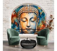 WunM Studio Papel tapiz fotográfico muro de Estatuas budistas de inspiración zen 368x254cm tissu non tissé Fondo De Pantalla XXL Moderna Decoración De Pared Sala Cuarto Oficina Salón,Buda