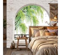 WunM Studio Papel tapiz fotográfico muro de Paisaje natural 400x280cm tissu non tissé Fondo De Pantalla XXL Moderna Decoración De Pared Sala Cuarto Oficina Salón,sauce