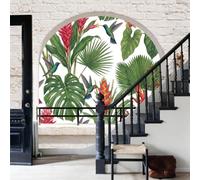 WunM Studio Papel tapiz fotográfico muro de Plantas tropicales 184x127cm tissu non tissé Fondo De Pantalla XXL Moderna Decoración De Pared Sala Cuarto Oficina Salón,flores de cactus