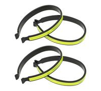 WUNZILO 2 pares Cycling Trouser Clips Reflective Bicycle Clips Elastic Bike Clips Trousers PVC Coated Cycle Clips, Evite que los pantalones queden atrapados (Green Color)