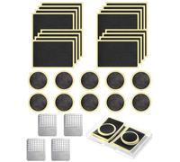 WUNZILO 28 pcs Kit Repara Pinchazos Bicicleta, Kit de Parches Bicicleta Autoadhesivo de Reparación de punción sin Pegamento, Kit Ruedas de Parches Bici para Bicicleta de Montaña/Carretera