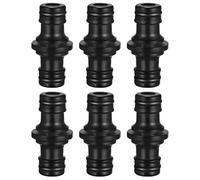 WUNZILO 6 pcs Acoplamiento de manguera, 1/2 pulgadas doble conector manguera de jardín conexiones extensor de acoplamiento de dos vías para jardín y casa manguera