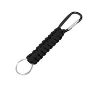 WUNZILO Mosqueton Llavero Paracord, Forma Mosqueton Escalada Ganchos para Montañismo, Motocicleta, Camping, Escalada en Roca, Pesca, Senderismo o Viajes y Otros Deportes al Aire Libre, Negro
