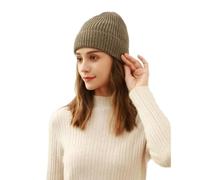 WUODHTW Beanie Hat for Men Women, Wool Fisherman Beanies, Cuffed Knit Warm Winter Hats Skull Cap Ski Cap for Outdoor (Brown)