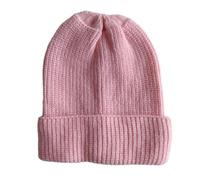 WUODHTW Beanie Hat for Men Women, Wool Fisherman Beanies, Cuffed Knit Warm Winter Hats Skull Cap Ski Cap for Outdoor (Y Pink)