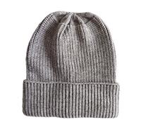 WUODHTW Beanie Hat for Men Women, Wool Fisherman Beanies, Cuffed Knit Warm Winter Hats Skull Cap Ski Cap for Outdoor (Gray)