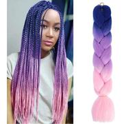 WUODHTW Braiding Hair Extension Braids Hair Hot Synthetic Crochet Twist Braid Hair Extension for Box Braids Synthetic Fiber for Women Cosplay Halloween (-C27)
