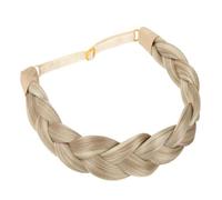 WUODHTW Diadema trenzada con dientes de pelo sintético trenzado de alta elasticidad para mujer, diadema trenzada de cola de pez gruesa