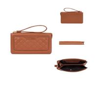 WUODHTW Elegante cartera larga de las mujeres monedero monedero cero cartera de metal hebilla bolsa de la moneda bolso de las mujeres cartera larga embrague, Brown