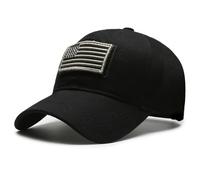 WUODHTW Gorra de Béisbol para Hombre y Mujer - Bandera de Estados Unidos, Malla de Camuflaje, Táctica para Operador Militar, Tiro y Caza - Negro 1, Talla Única