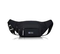 WUODHTW Riñonera deportiva de un solo hombro diagonal cruzada bolsa de fitness impermeable al aire libre bolsa de cintura ajustada, negro 1, Talla única, Mochila informal