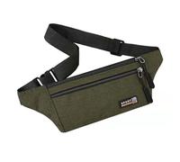 WUODHTW Riñonera deportiva para hombres y mujeres, bolsa de teléfono móvil al aire libre para correr, fitness, ocio, bolsa de lona, Verde Militar 1, Mochila informal