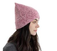 WUODHTW Winter Hats for Women - Knitted Thermal Wool Beanie for Women Warm Snow Ski Skull Cap Y2K Cute Cat Ears Hats (Rose Pink)