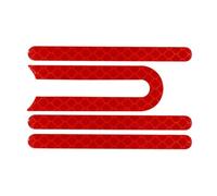 WUPEDI 1 Juego de pegatinas for rueda delantera y trasera patinete, carcasa protectora, for Xiaomi, Mijia, M365 Pro, pegatina for eléctrico Tapacubos reflectante para monopatín eléctrico(Rot)