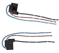 WUPEDI Conector de cable de arnés de cableado macho for faros delanteros 9003 HB2 H4 Adaptador de bombilla para faros delanteros(BLACK H4 Socket Wire)