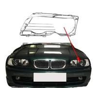 WUPEDI Cubierta de faro Ont E46 Coupé Convertible M3 Estuche de lente de vidrio for automóvil Tapas de faros Pantalla de lámpara Hell cubierta protectora de faros(1pc Left Side)