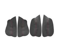 WUPEDI For Citroen, for Xsara Picasso, Cubierta del Panel reposabrazos de la Puerta Cuero Microfibra, 4 Piezas con Accesorios Montaje, Interiores Coche Panel de la puerta del coche(Black-red line)